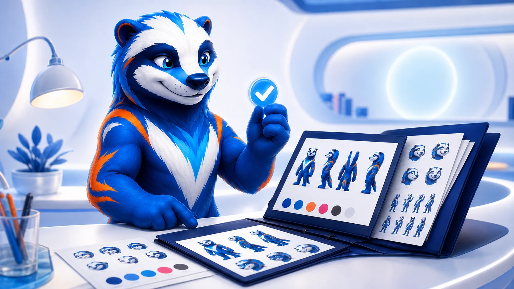 Pingo reúne el pasaporte del personaje con ángulos, poses, emociones y la paleta de marca